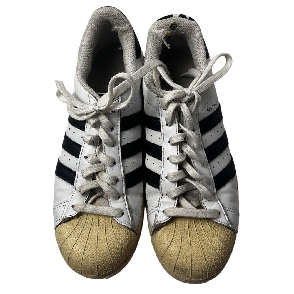 adidas Superstar Men's White/Black Low Top Lace-Up Sneakers Shell Toe Size 8